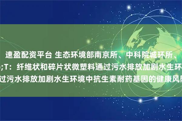 速盈配资平台 生态环境部南京所、中科院城环所、南京大学合作ES&T：纤维状和碎片状微塑料通过污水排放加剧水生环境中抗生素耐药基因的健康风险_研究